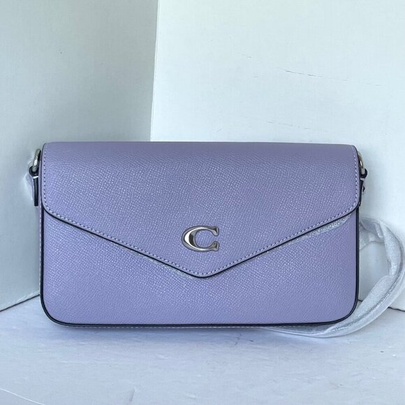 Coach Wyn Crossbody Bag Envelope Clutch Soft Purple Leather 3-Way Shoulder C8439 - Picture 1 of 11